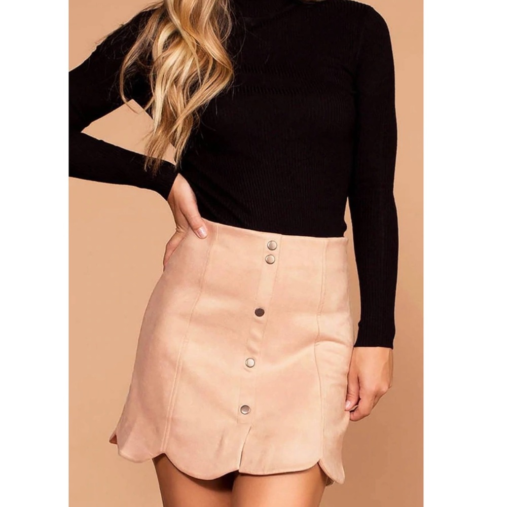 Hyfve Suede Scallop Skirt